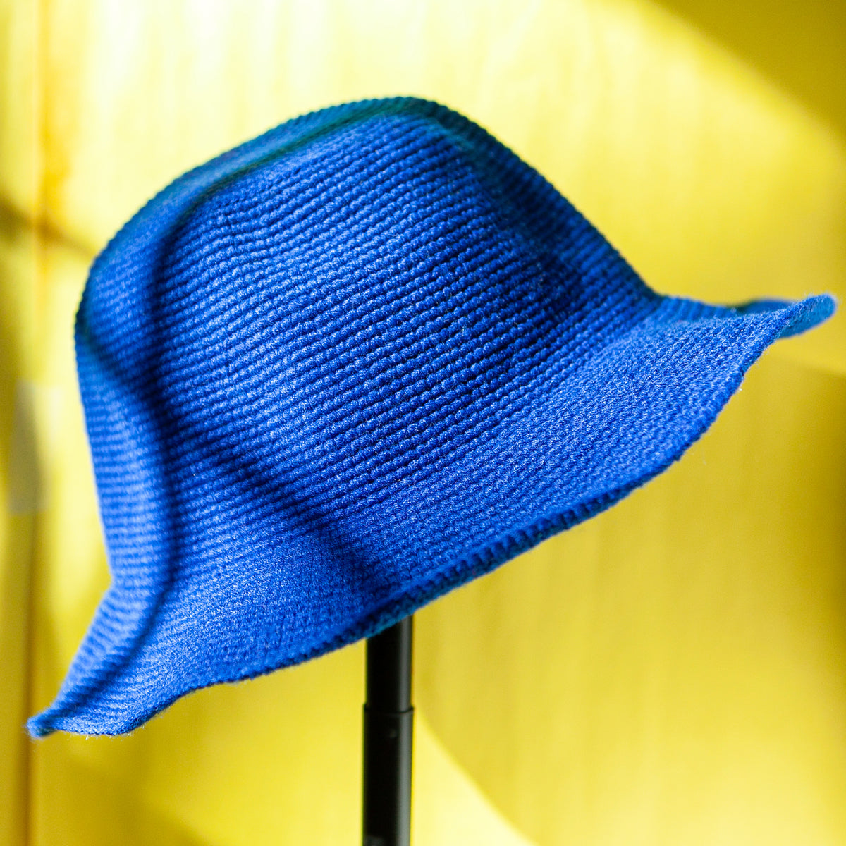 Solid Royal Blue Konso Crochet Bucket Hat