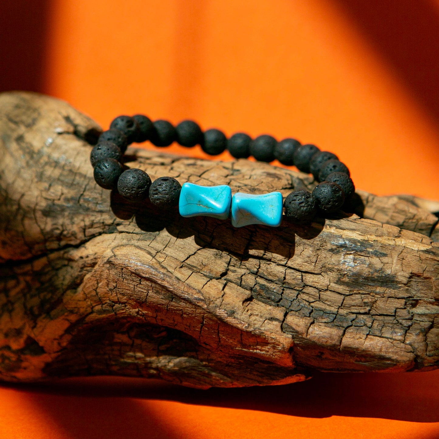 Black Beaded - Turquoise Rectangle Beads - Kelem Shop