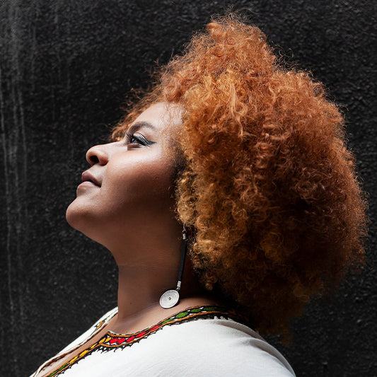 እርባን Filigree Silver & Leather Drop Earrings | Charcoal - Kelem Shop