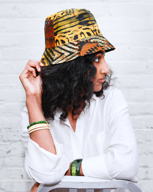 Handmade Batik Bucket Hat – Bold, Artistic & One - of - a - Kind for Men and Women - Kelem Shop