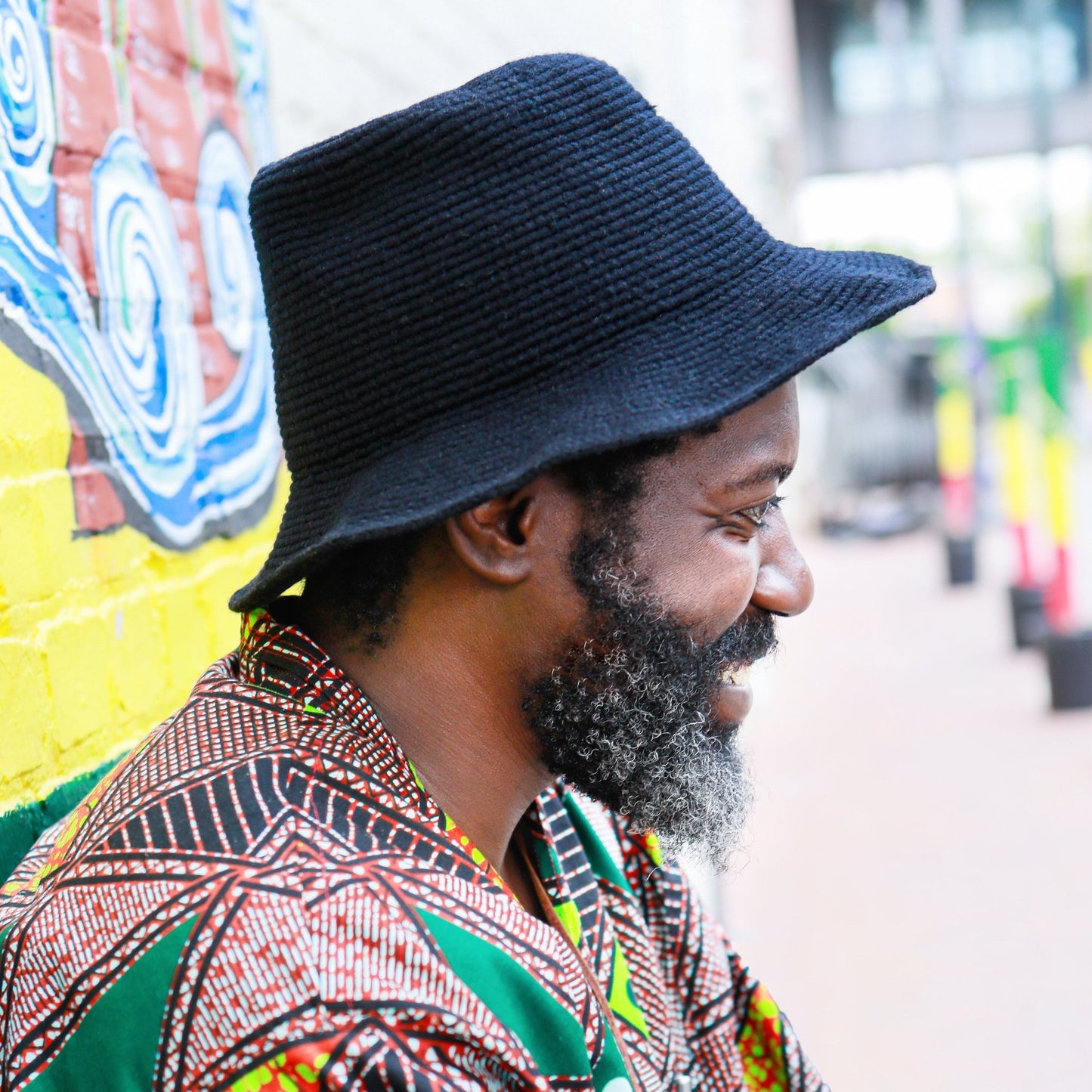 Handmade Black Crochet Hat – Unisex Beanie Crafted by Ethiopian Farmers in Konso | Versatile and Stylish for Men and Women - Kelem Shop