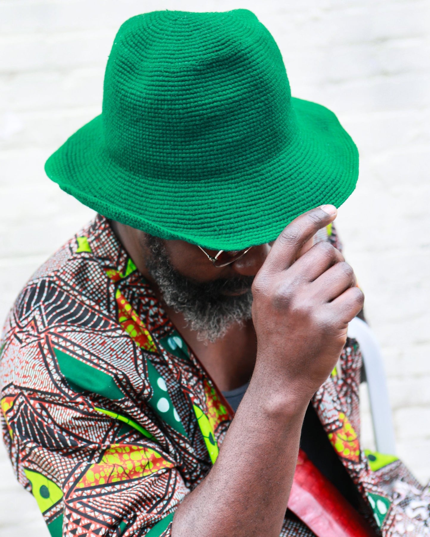 Unisex Green Crochet Hat – Handmade by Ethiopian Artisans in Konso | Soft & Versatile Konso Hat - Kelem Shop