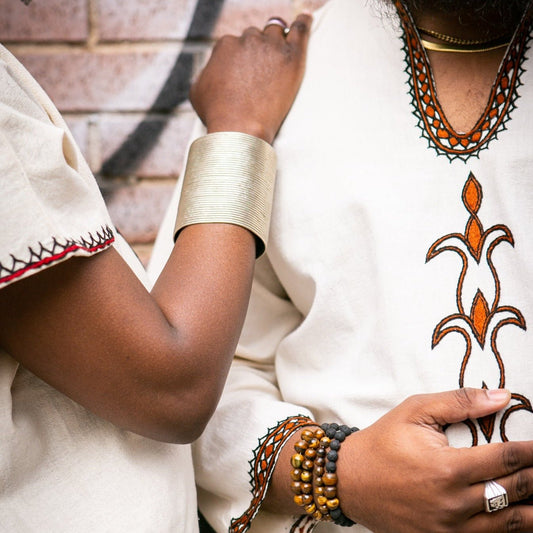 Vintage Cuff Bracelet - Ribbed - Large - Kelem Shop