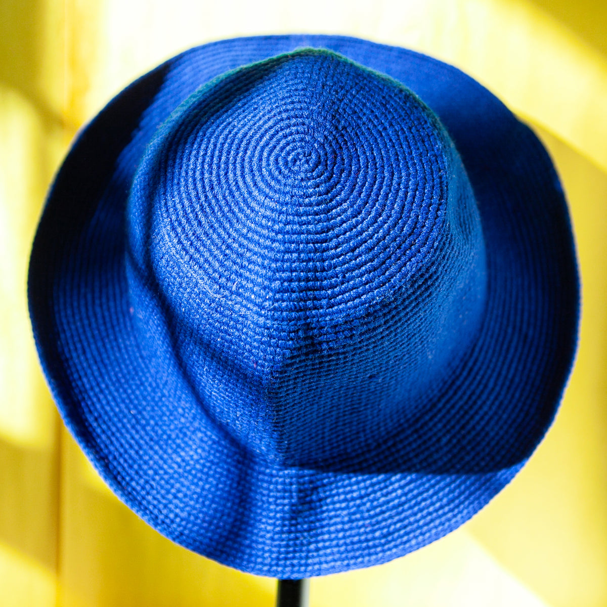 Solid Royal Blue Konso Crochet Bucket Hat