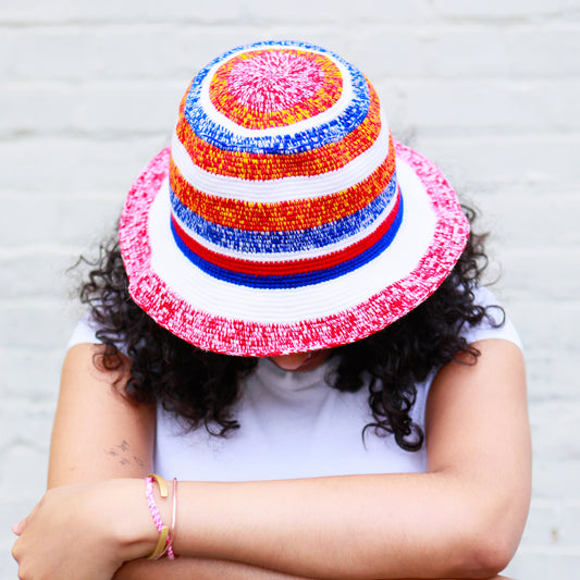 African Wide Brim Hat | Handmade Ethiopian Konso Hat | Kelem
