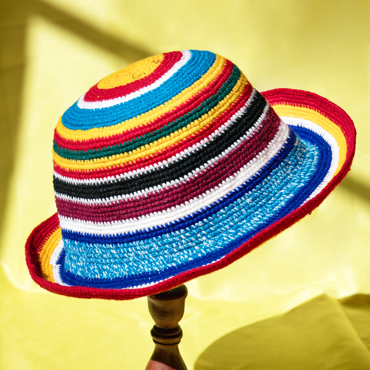 Multicolor Konso Crochet Sun Hat