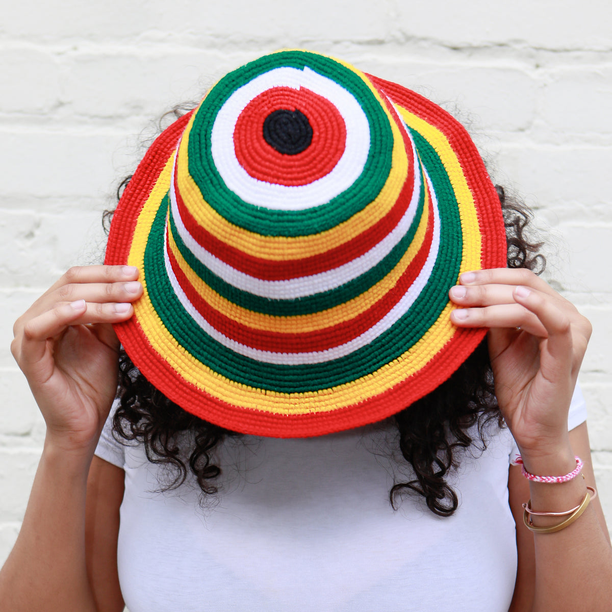 Rasta Red Gold Green Konso Crochet Hat
