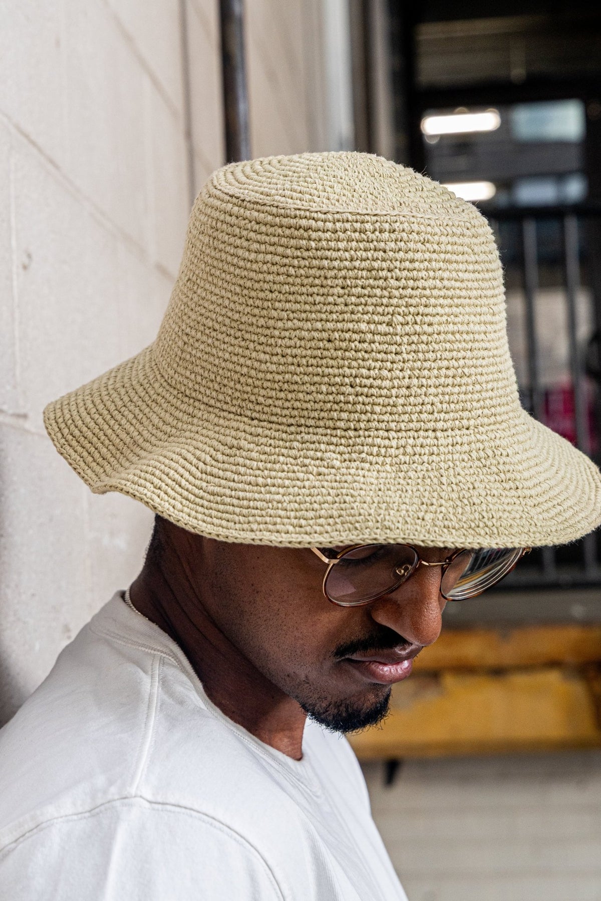 All-Cotton Konso Crochet Bucket Hat – Natural Beige - Kelem Shop