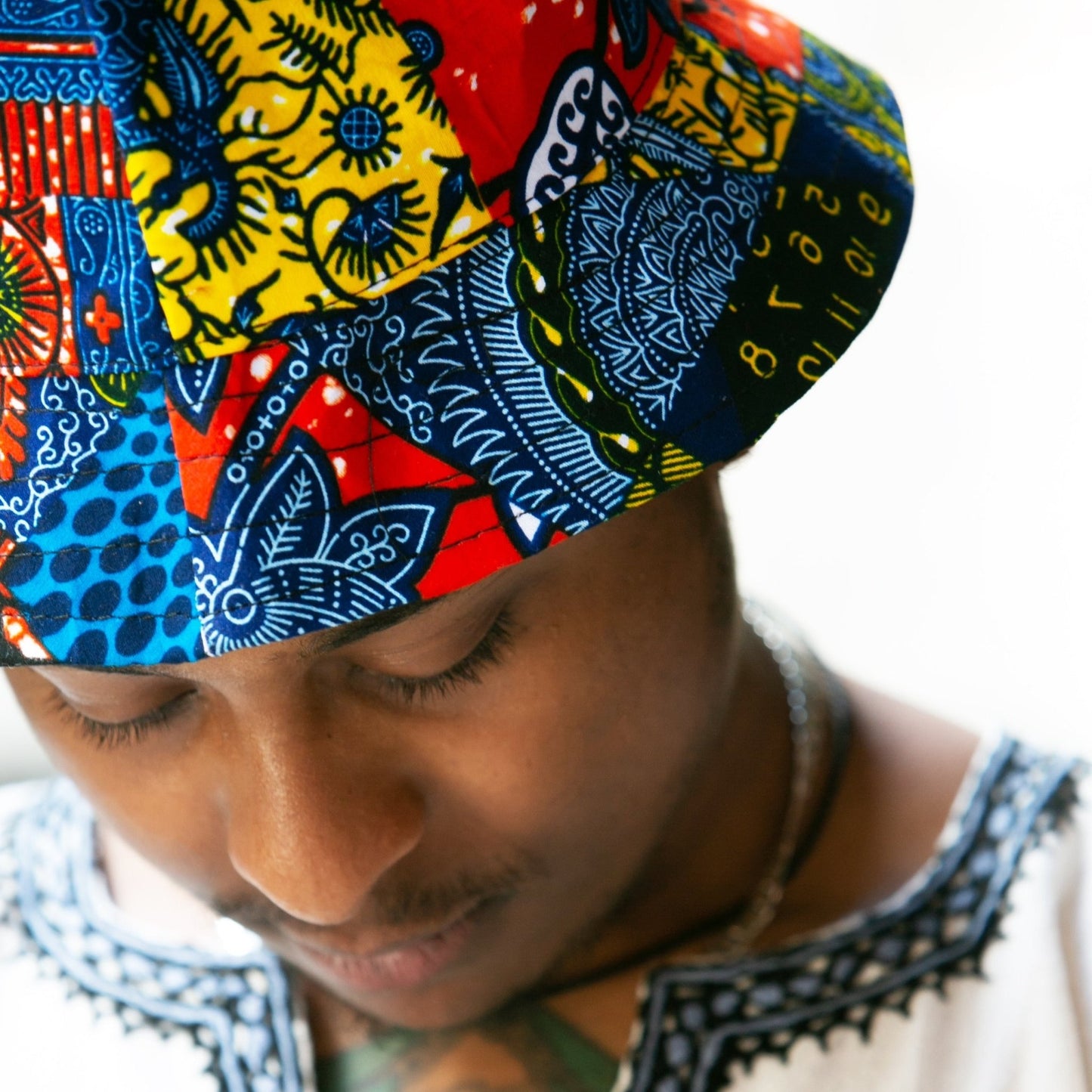 Ankara Bucket Hat - Multicolor Patchwork Print - Kelem Shop