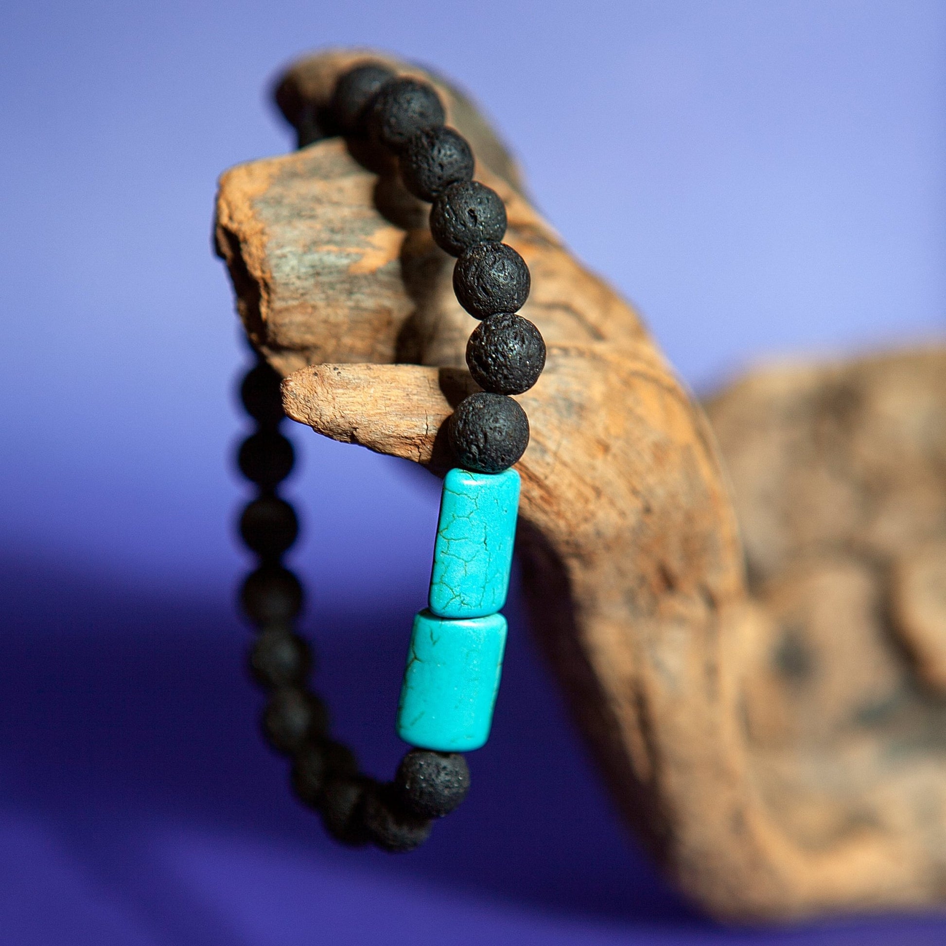 Black Beaded - Turquoise Rectangle Beads - Kelem Shop