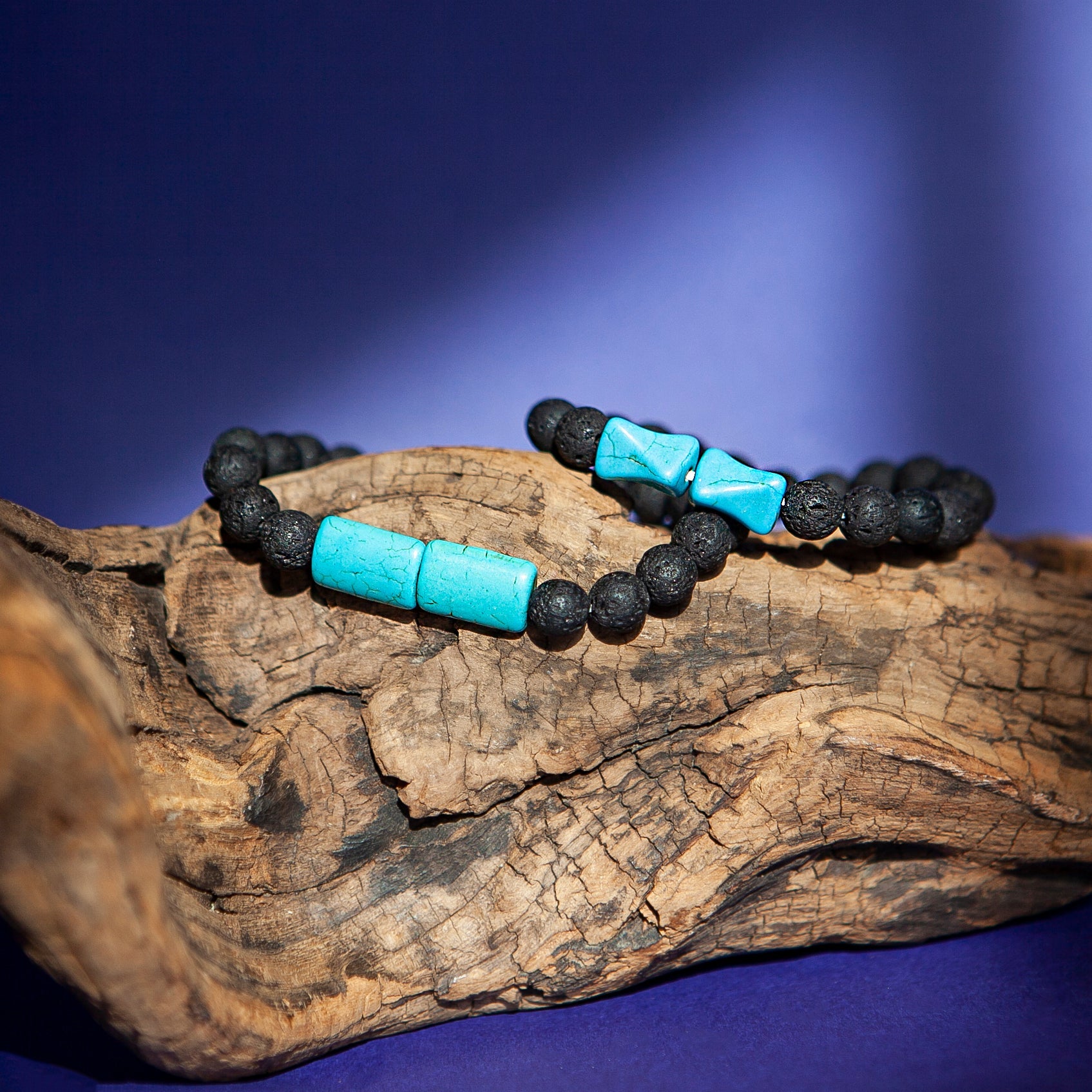 Black Beaded - Turquoise Rectangle Beads - Kelem Shop