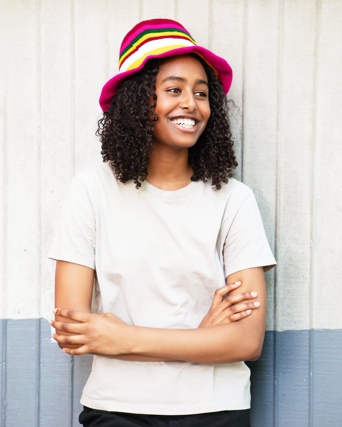 Colorful Striped Konso Bucket Hat - Kelem Shop