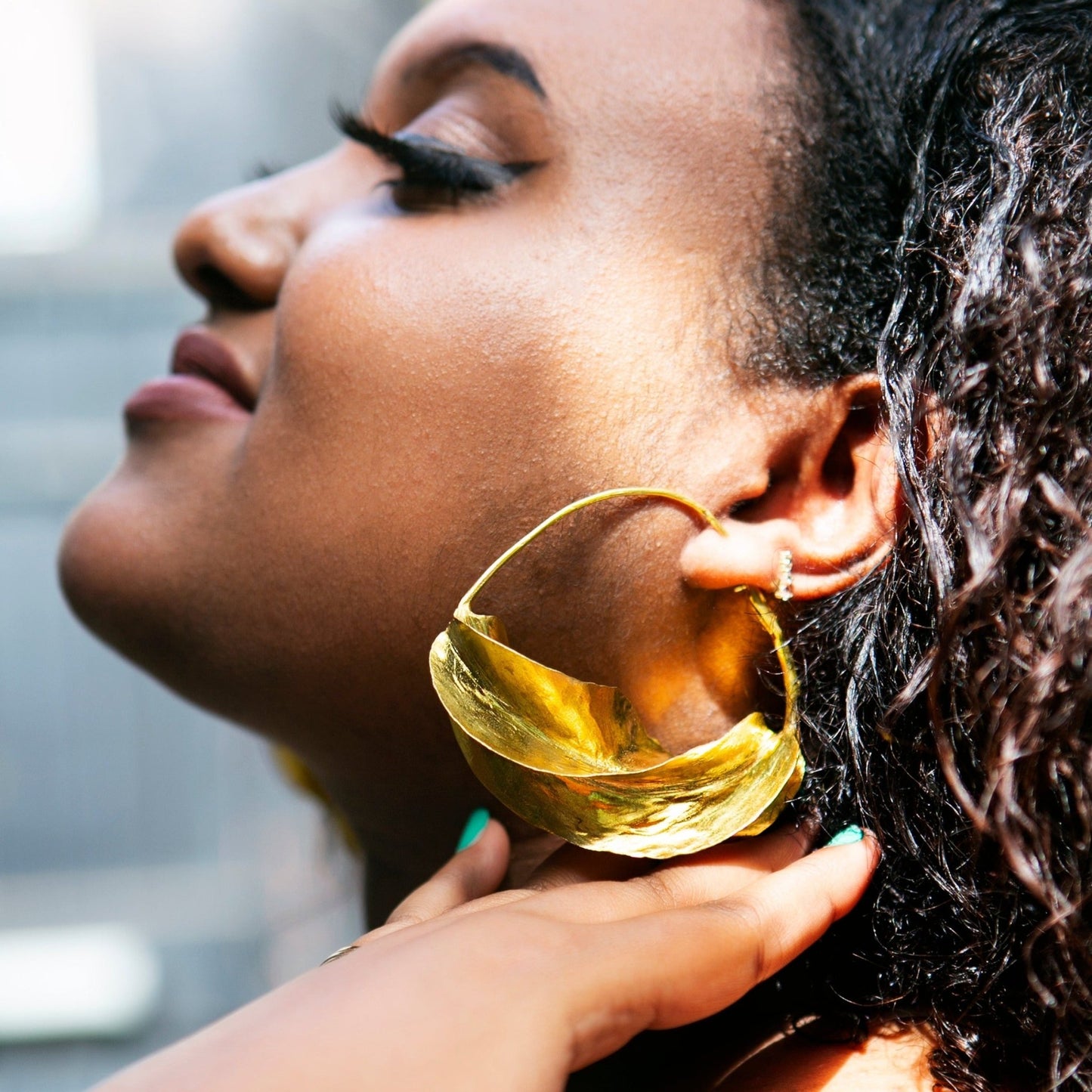 Fulani Hoop Earrings - Gold - Kelem Shop