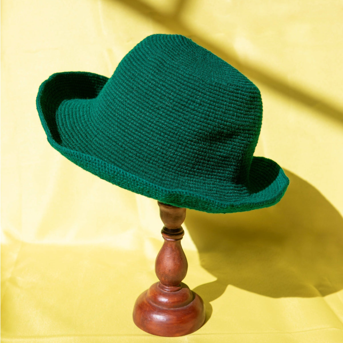 Green Konso Crochet Fedora Hat - Kelem Shop