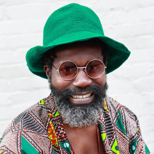 Green Konso Crochet Fedora Hat - Kelem Shop