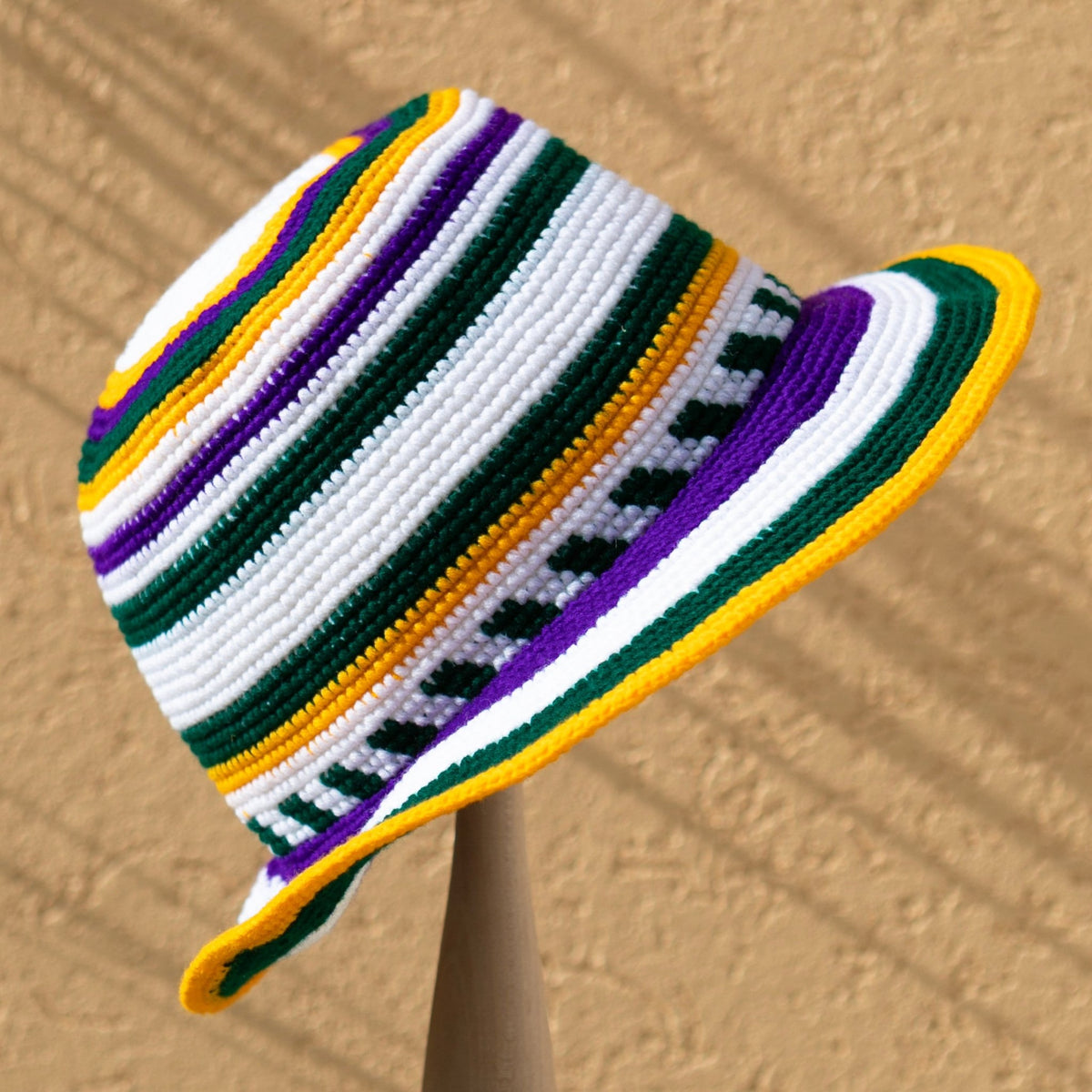 Hand Crocheted Ethiopian Fedora Hat – Colorful Konso Cotton & Wool Hat - Kelem Shop