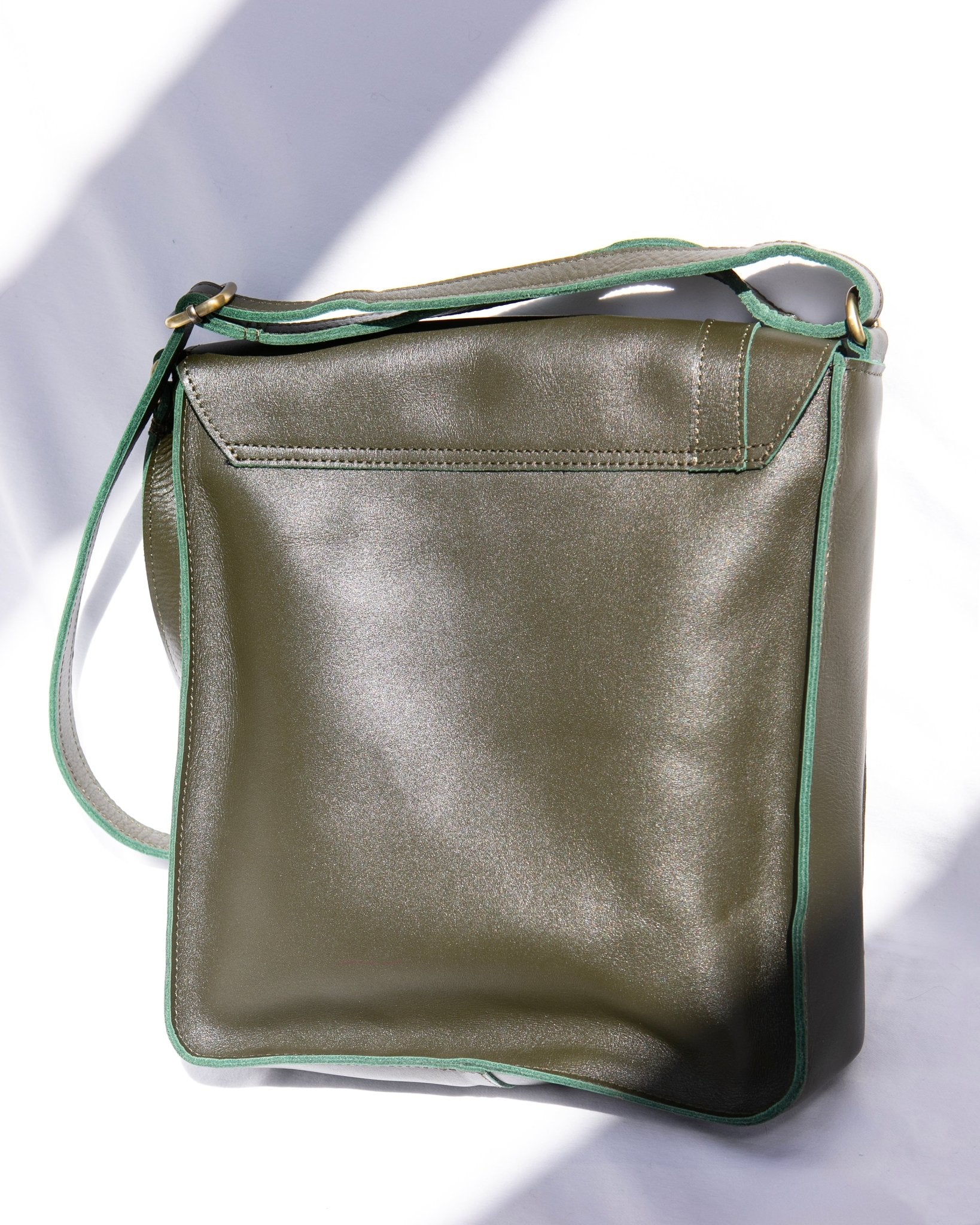 Handcrafted Green Leather Crossbody Bag | Stylish & Durable Everyday - Kelem Shop