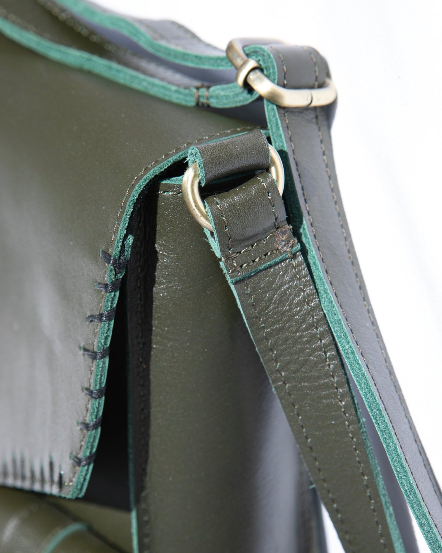 Handcrafted Green Leather Crossbody Bag | Stylish & Durable Everyday - Kelem Shop