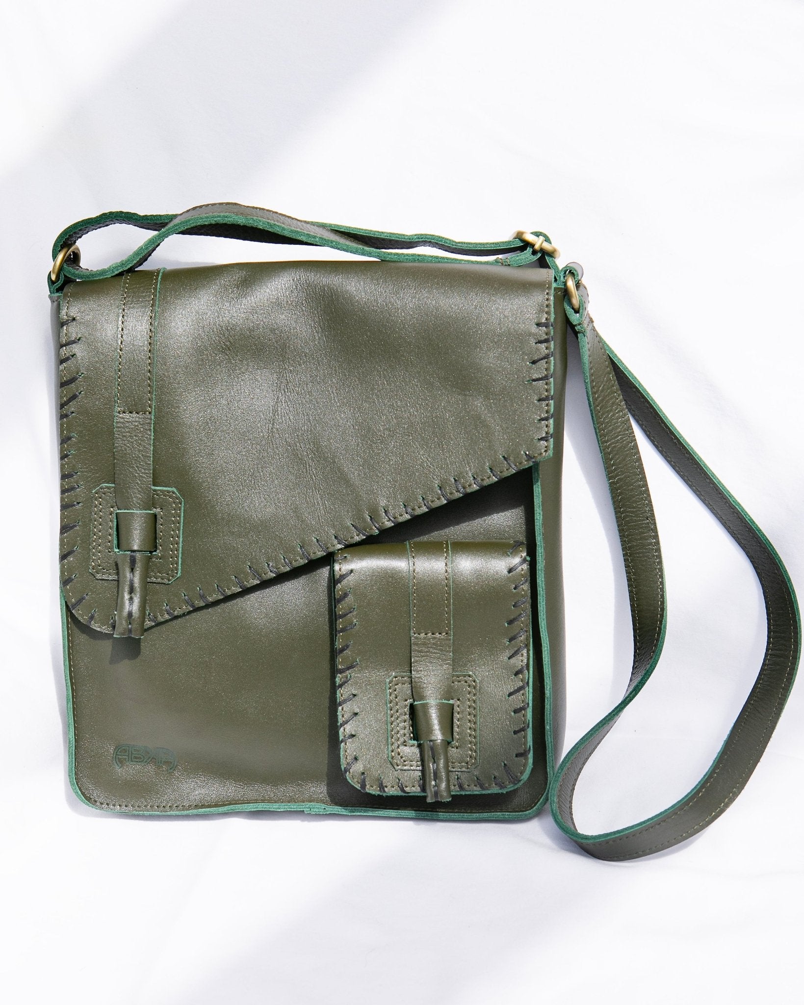 Handcrafted Green Leather Crossbody Bag | Stylish & Durable Everyday - Kelem Shop