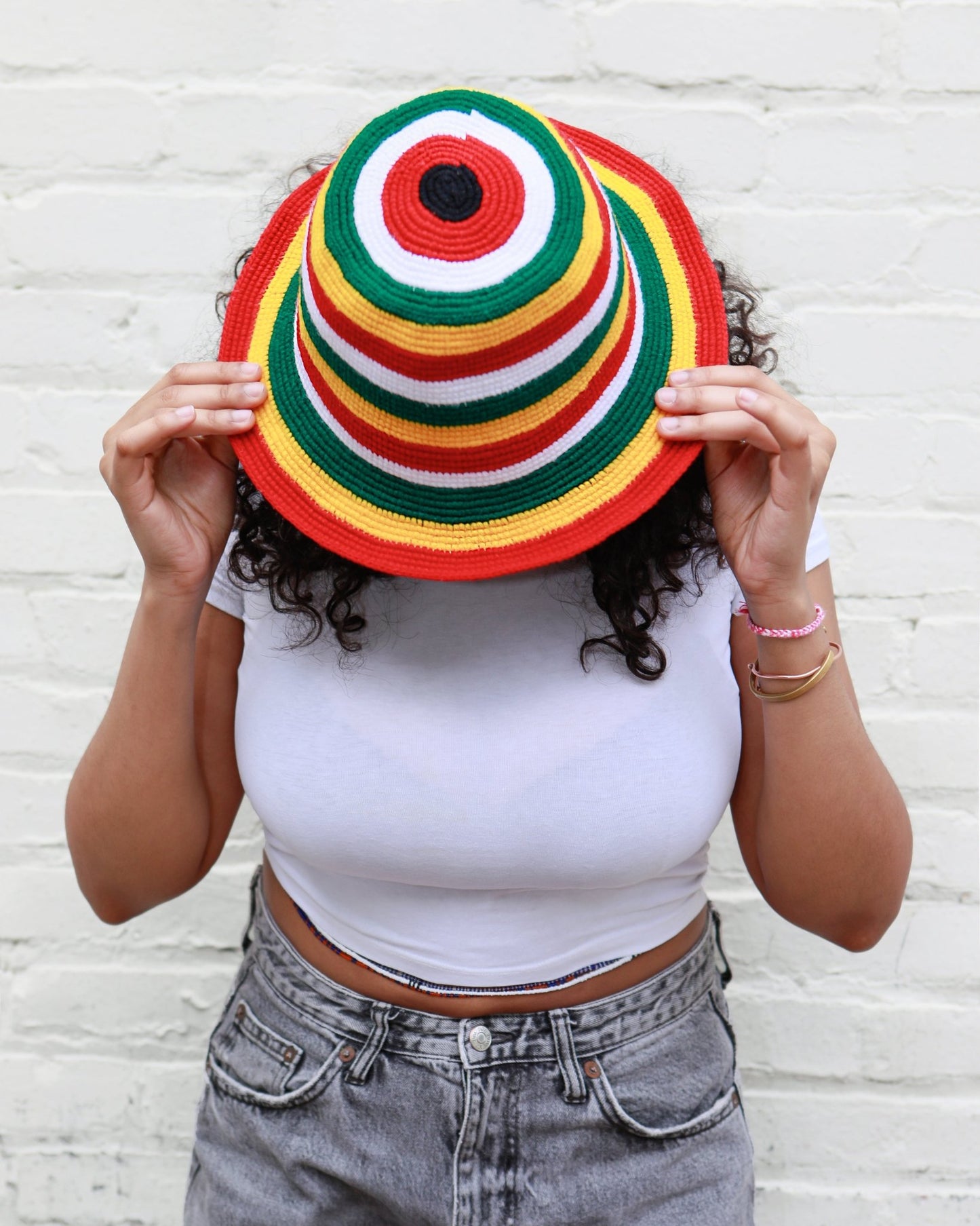 Handmade Red White Green Yellow Striped Crochet Hat – Unisex Beanie Crafted by Ethiopian Farmers in Konso | Versatile and Stylish for Men and Women (Copy) - Kelem Shop