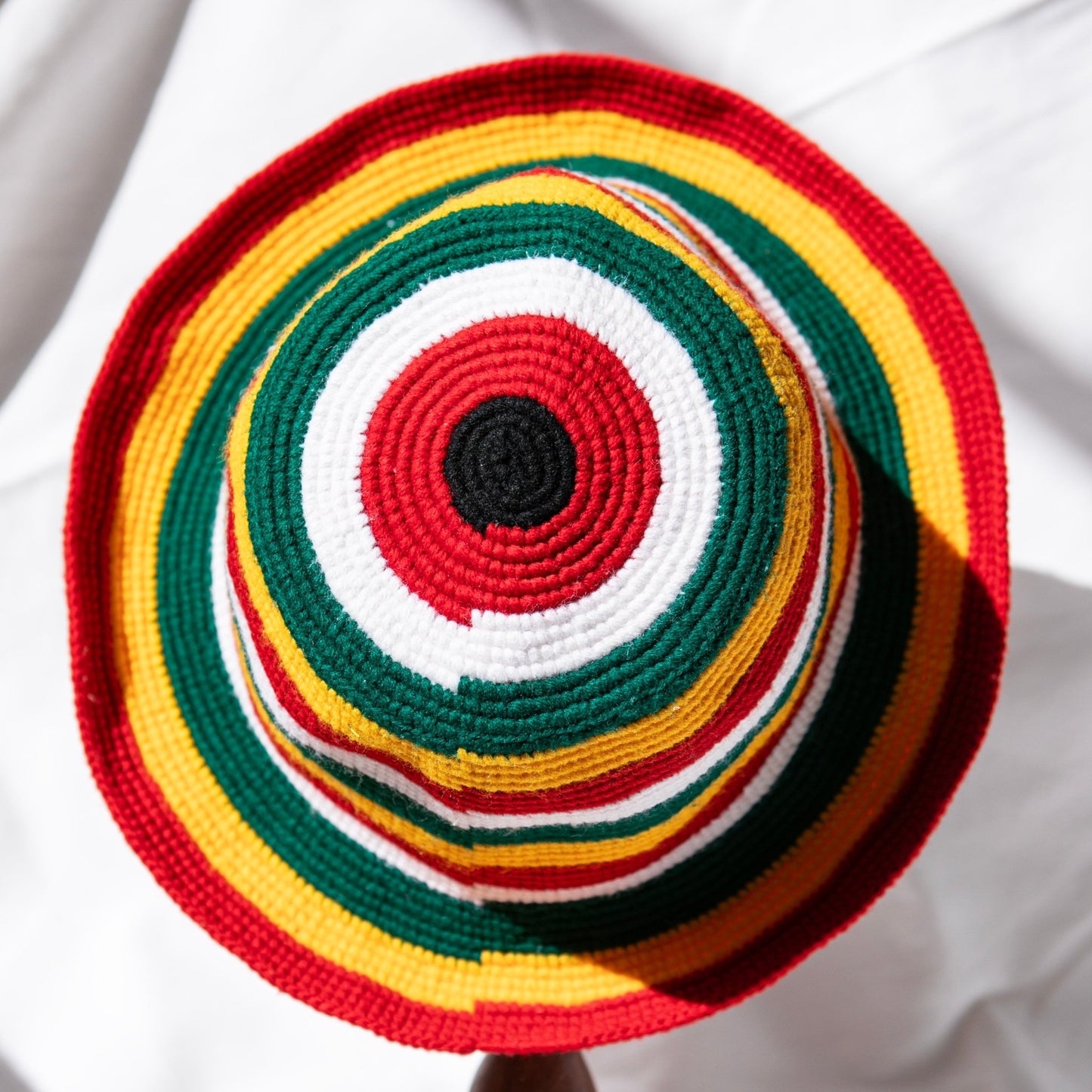 Handmade Red White Green Yellow Striped Crochet Hat – Unisex Beanie Crafted by Ethiopian Farmers in Konso | Versatile and Stylish for Men and Women (Copy) - Kelem Shop