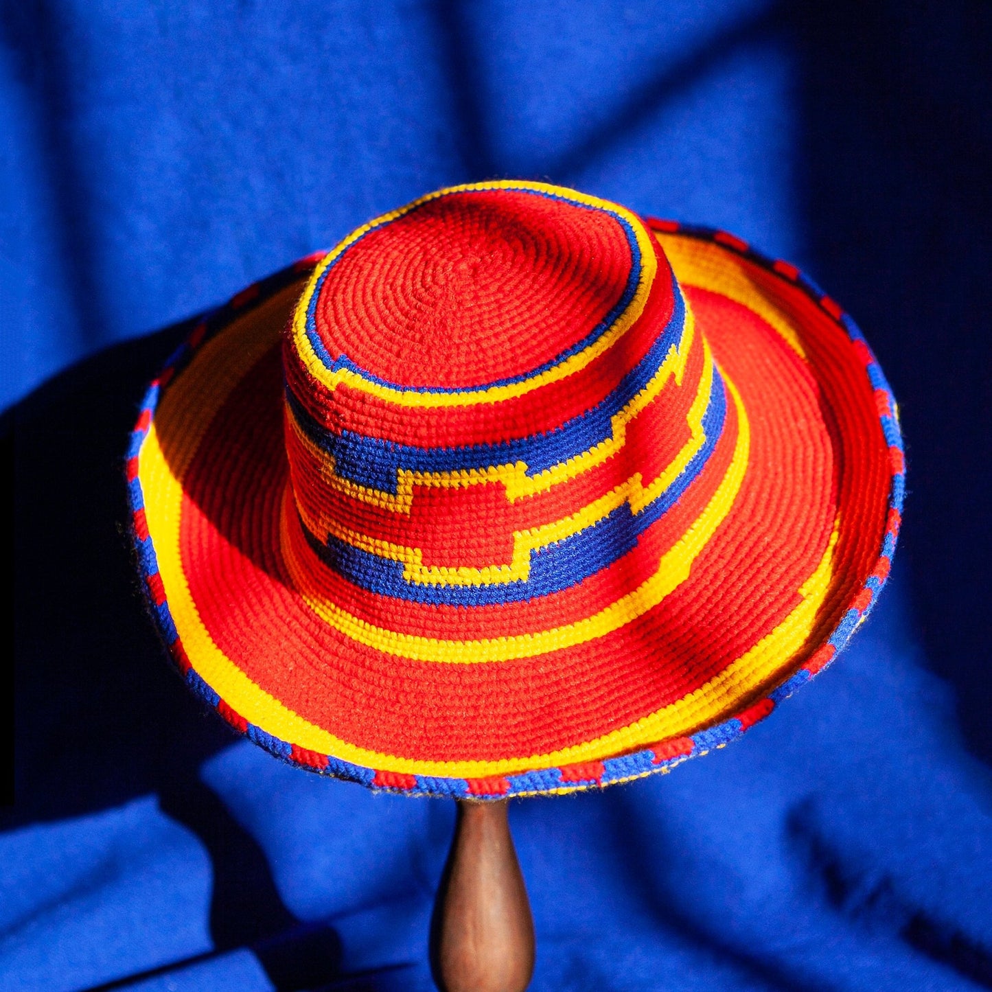 Konso Crochet Hat - Red, Yellow & Blue - Kelem Shop