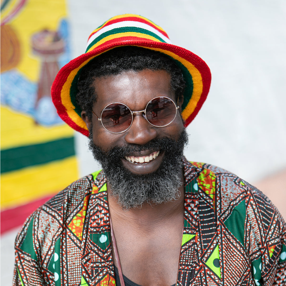 Rasta Red Gold Green Konso Crochet Hat