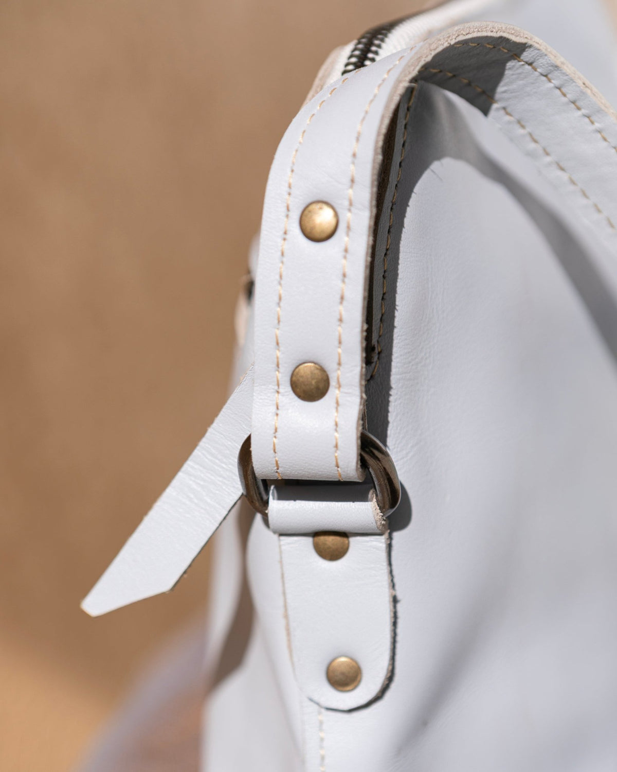 Light Blue Leather Crossbody Bag – Handmade Shoulder Purse - Kelem Shop