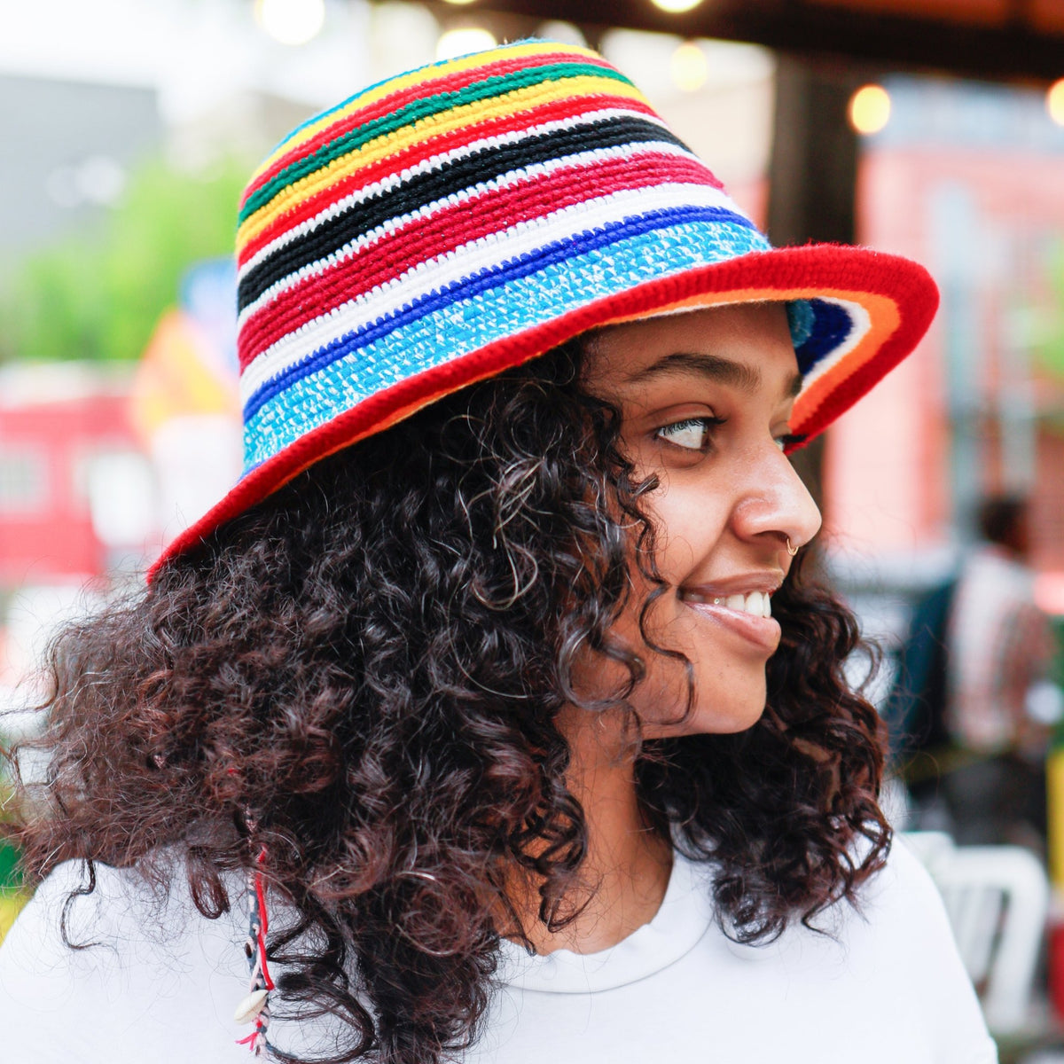 Multicolor Konso Crochet Sun Hat - Kelem Shop