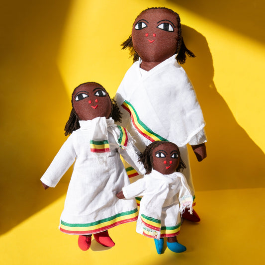 Soft Shema Dolls Handcrafted in Ethiopia (small Dress) - Kelem Shop