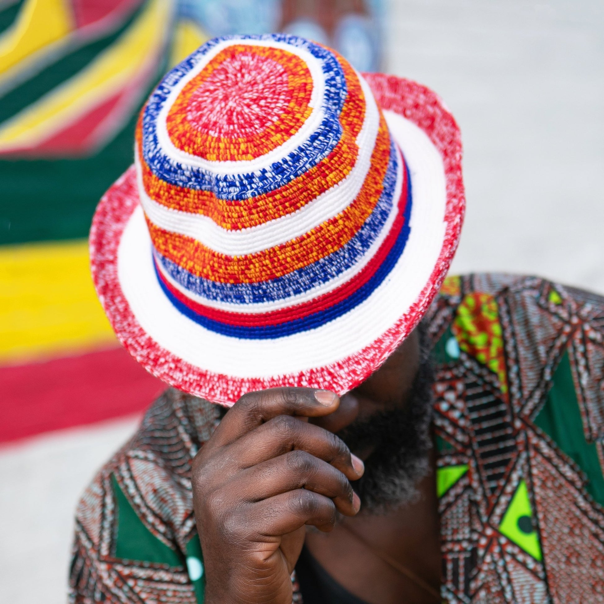 Unisex Colorful Crochet Hat – Handmade by Ethiopian Artisans in Konso | Soft and Versatile - Kelem Shop