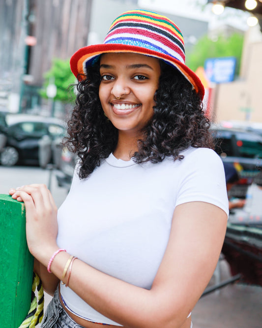 Unisex Colorful Crochet Hat – Handmade by Ethiopian Artisans in Konso | Soft and Versatile (Copy) - Kelem Shop