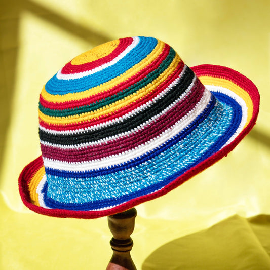 Unisex Colorful Crochet Hat – Handmade by Ethiopian Artisans in Konso | Soft and Versatile (Copy) - Kelem Shop