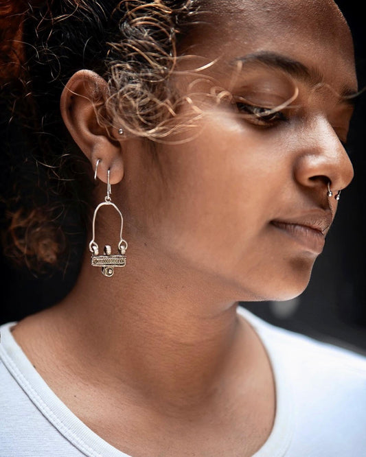 Vintage Drop Earrings | Bar ጠልሰም (Telsum) - Kelem Shop